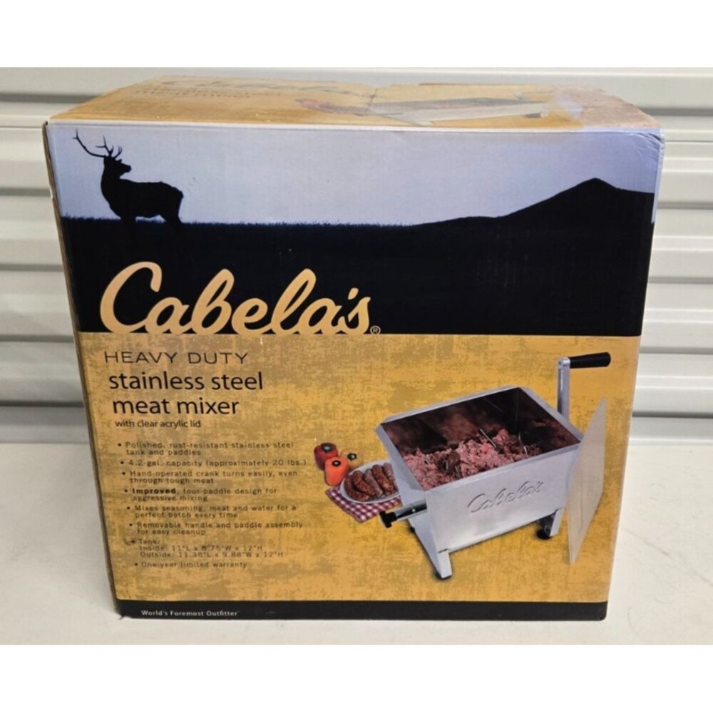 *NEW OPEN-BOX* Cabela's Butcher shop & Smokehouse STAINLESS STEEL Meat Mixer